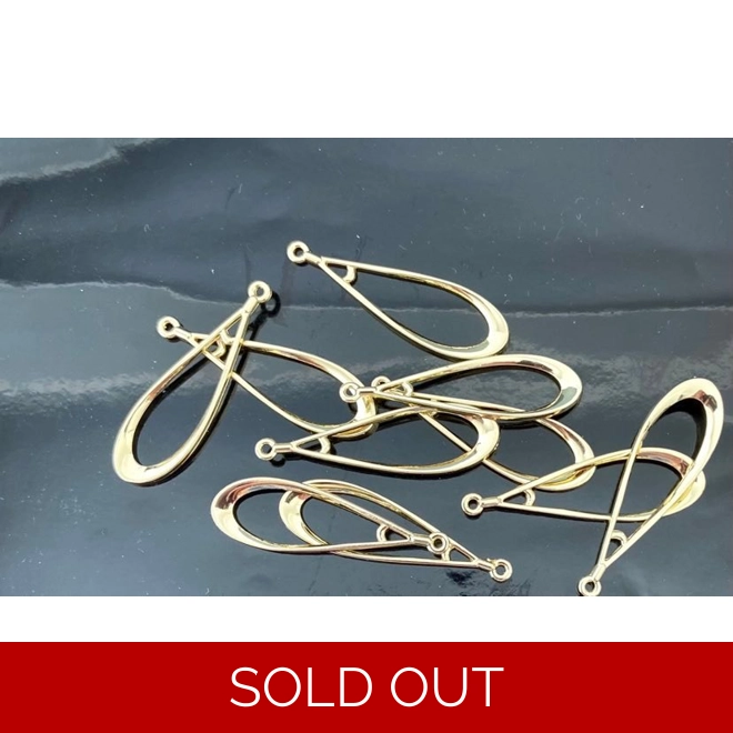 product Image for LONG GOLDEN DROP CHARM/CONNECTOR, 1 PAIR
